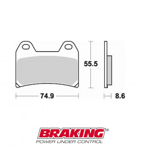 BRAKING 784CM66 RACING SINTERED BRAKE PADS ROAD