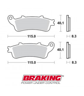 PASTILLAS FRENO SEMI METÁLICAS BRAKING 813SM1
