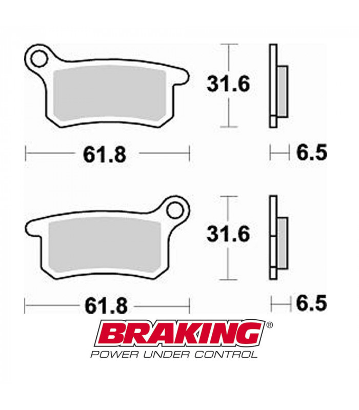 PASTILLAS FRENO OFF ROAD SINTERIZADAS BRAKING 873CM44