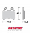 PASTILLAS FRENO SEMI METÁLICAS BRAKING 878SM1