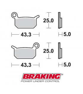 PASTILLAS FRENO OFF ROAD SINTERIZADAS BRAKING 897CM44
