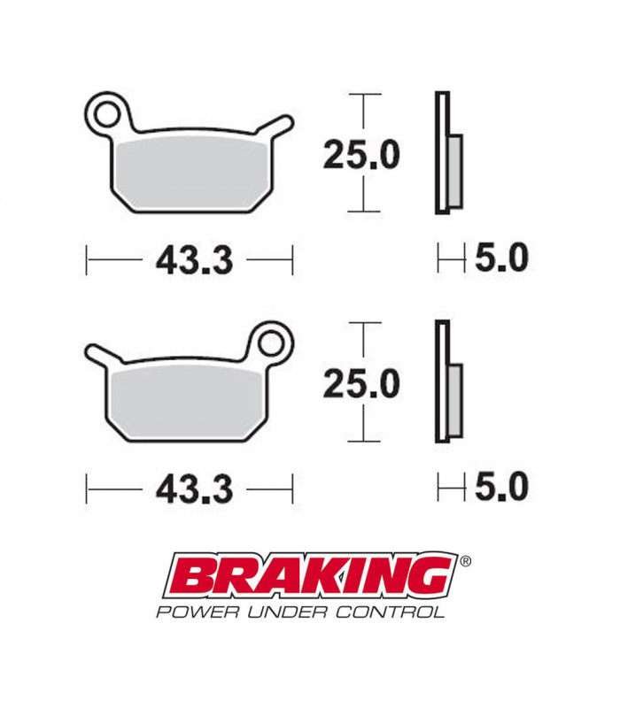 BRAKING 897CM44 OFF ROAD SINTERED BRAKE PADS