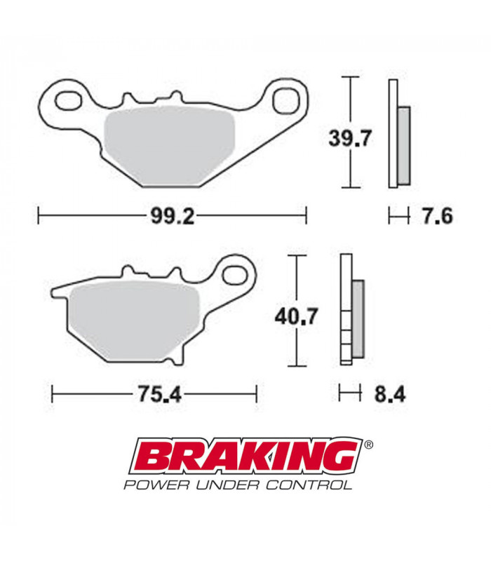 BRAKING 905CM44 OFF ROAD SINTERED BRAKE PADS SUZUKI RM 85 (2005-2018)