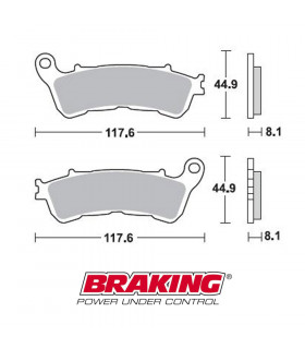 PASTILLAS FRENO SINTERIZADAS BRAKING 910CM55