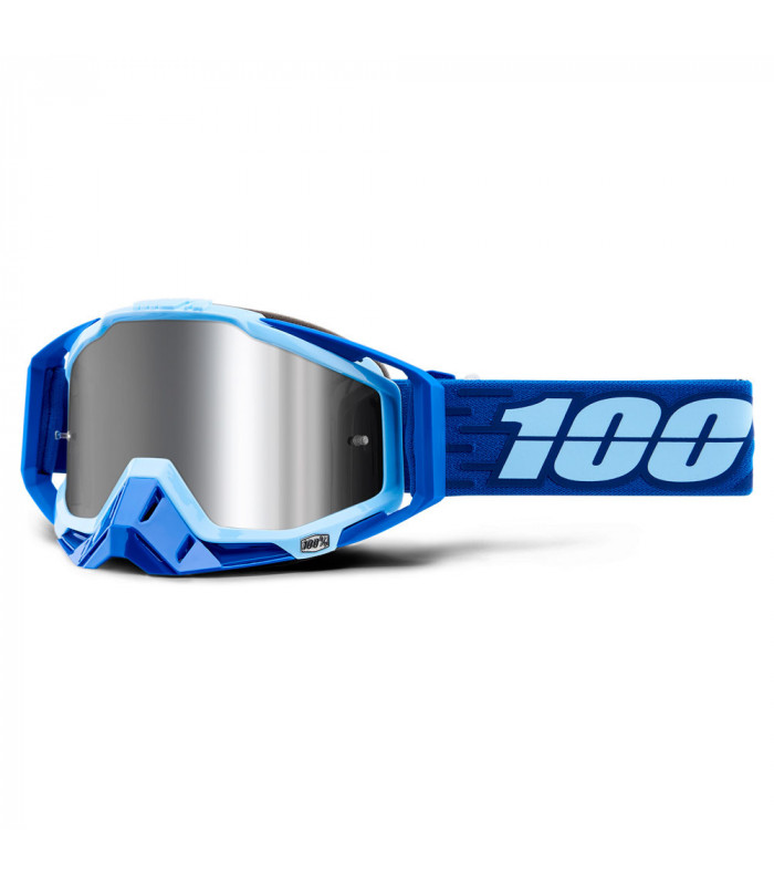 MASCARA 100% RACECRAFT PLUS (+) RODION  (LENTE INJ. SILVER FLASH MIRROR)