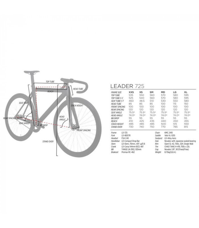 FRAMESET LEADER 725 2016 SEAFOAM GREEN