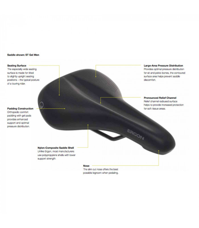 SILLIN ERGON ST GEL WOMEN NEGRO