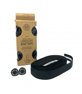 FINNA LANDSCAPE V3 BAR TAPE WITH ALU END PLUGS (BLACK)
