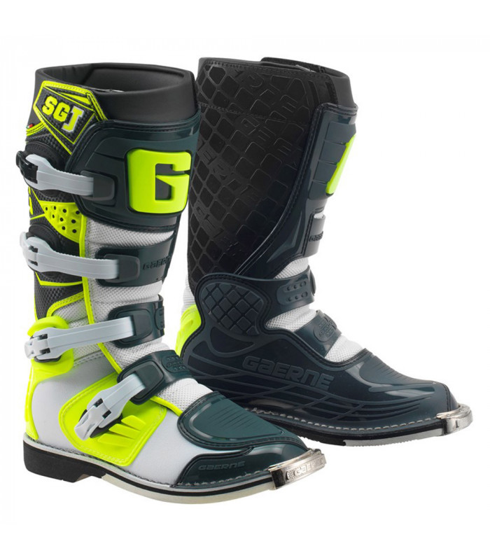 BOTA GAERNE MX INFANTIL SG-J BLANCA/AMARILLA/GRIS