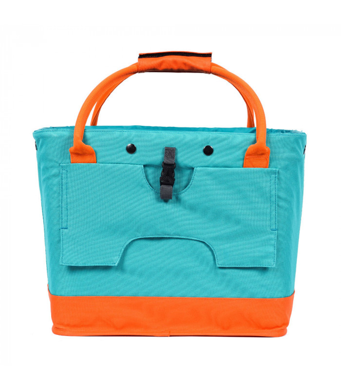 CANASTILLA CON BOLSA HOOKII BLUE/ORANGE