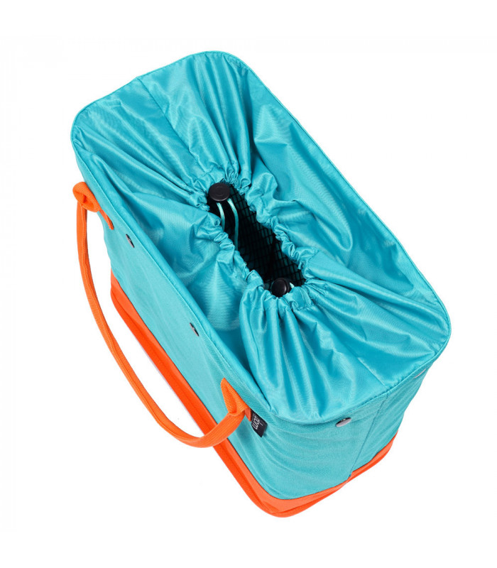 CANASTILLA CON BOLSA HOOKII BLUE/ORANGE