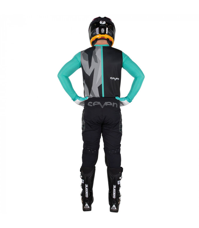 PANTALON MX ZERO RAIDER BLACK/AQUA LIGHT.