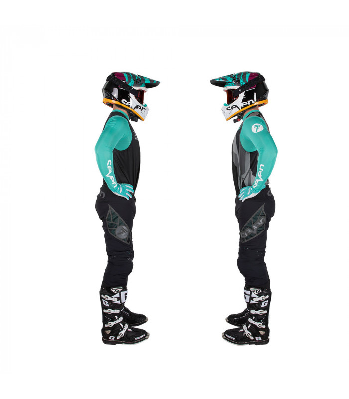 PANTALON MX ZERO RAIDER BLACK/AQUA LIGHT.