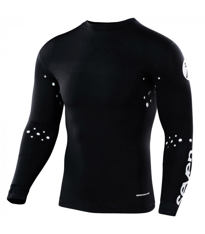 CAMISETA COMPRESSION ZERO STAPLE LASER CUT BLACK.