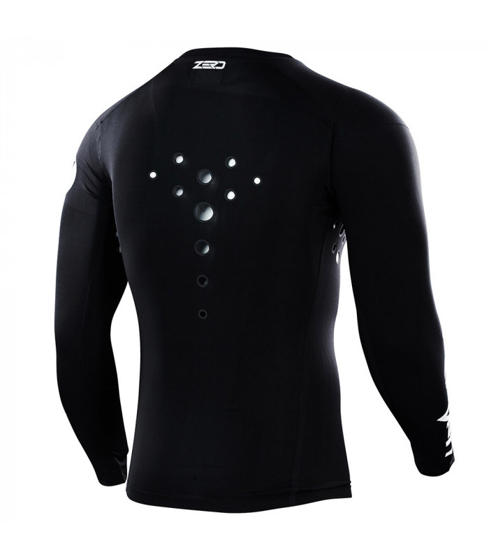 CAMISETA COMPRESSION ZERO STAPLE LASER CUT BLACK.