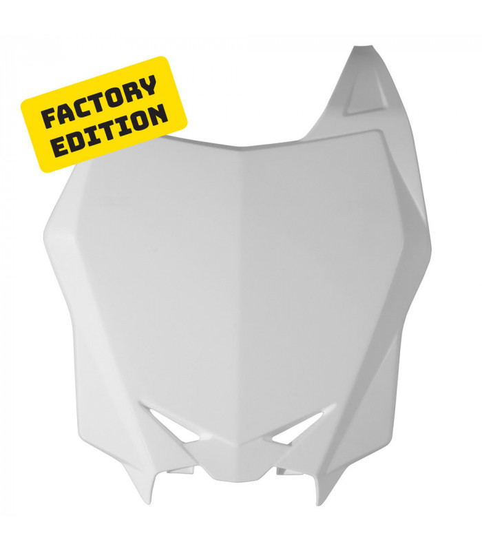 PLACA FRONTAL PORTAN. BLANCA FACTORY EDITION  SUZUKI RMZ 250 2010-17 / 450 2008-17