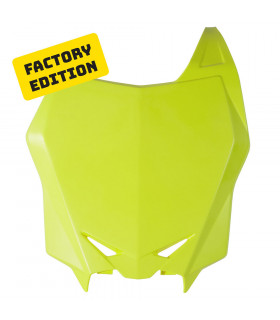PLACA FRONTAL PORTAN. NEON YELLOW FACTORY EDITION  SUZUKI RMZ 250 2010-17 / 450 2008-17