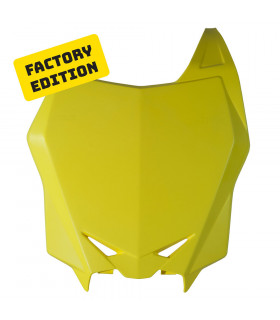 PLACA FRONTAL PORTAN. AMARILLA FACTORY EDITION  SUZUKI RMZ 250 2010-17 / 450 2008-17