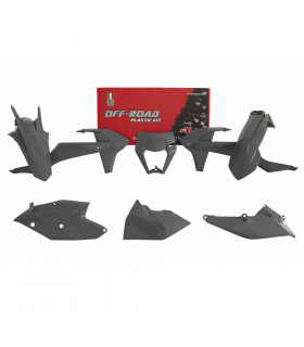 KIT PLASTICOS QUANTUM GREY (6 PZS).  KTM EXC-EXCF ' 2017-19