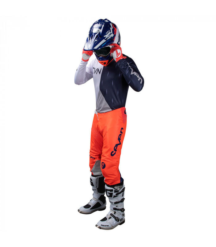 SEVEN ANNEX BORTZ PANTS (CORAL/NAVY)