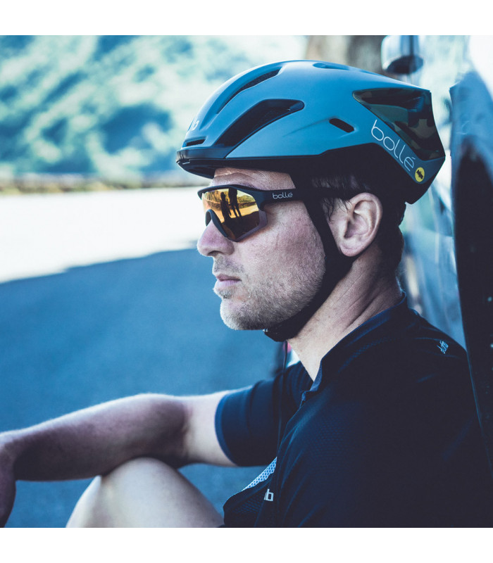 BOLLE CHRONOSHIELD MATTE PINK SUNGLASSES (BROWN BLUE LENS)