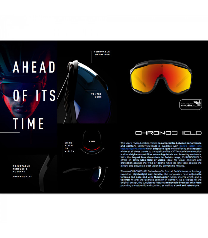 BOLLE CHRONOSHIELD MATTE PINK SUNGLASSES (BROWN BLUE LENS)
