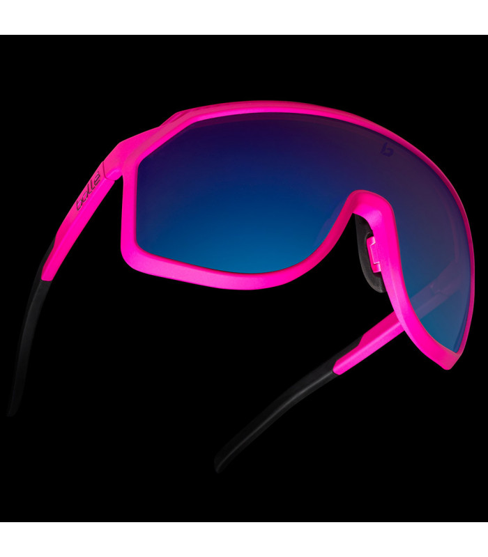 BOLLE CHRONOSHIELD MATTE PINK SUNGLASSES (BROWN BLUE LENS)