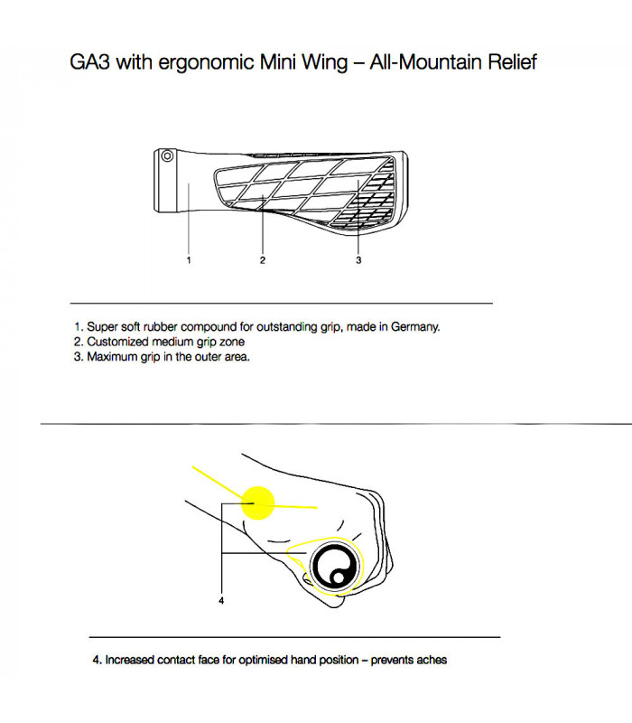 ERGON GA3-S GRIPS (YELLOW MELLOW)