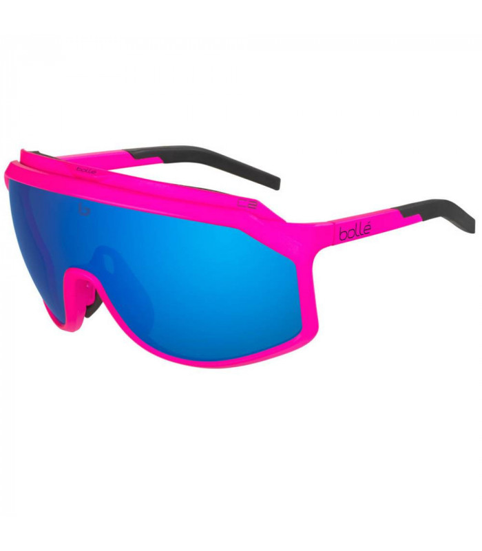 BOLLE CHRONOSHIELD MATTE PINK SUNGLASSES (BROWN BLUE LENS)