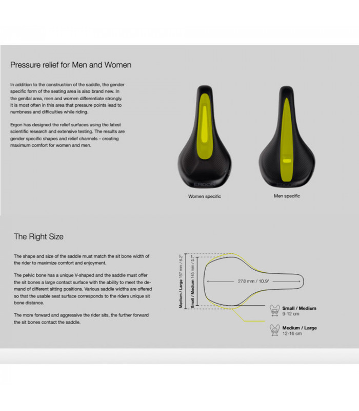 ERGON SM E-MOUNTAIN SPORT MEN SADDLE (BLACK)