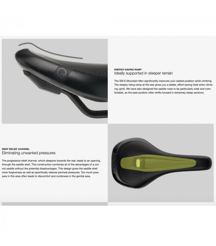 ERGON SM E-MOUNTAIN SPORT MEN SADDLE (BLACK)