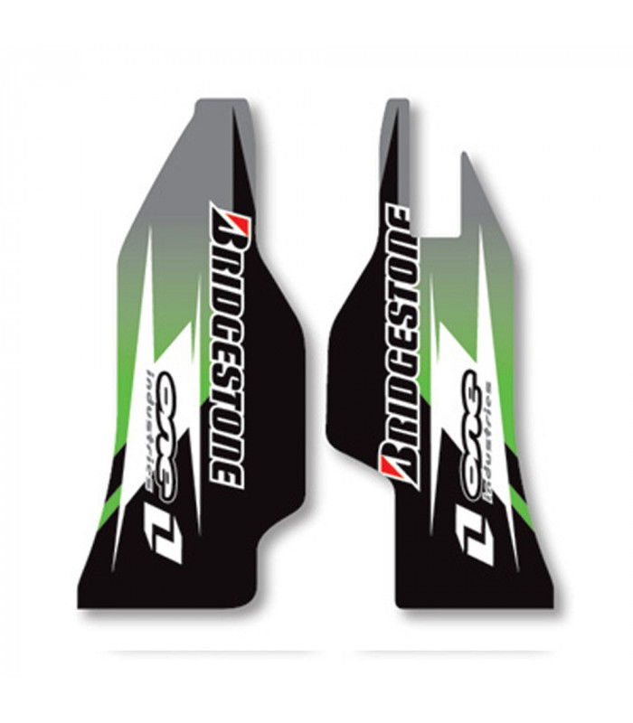 ONE INDUSTRIES FORK GUARDS DECALS KAWASAKI KX 250 F, KX 450 F (2006-2008)