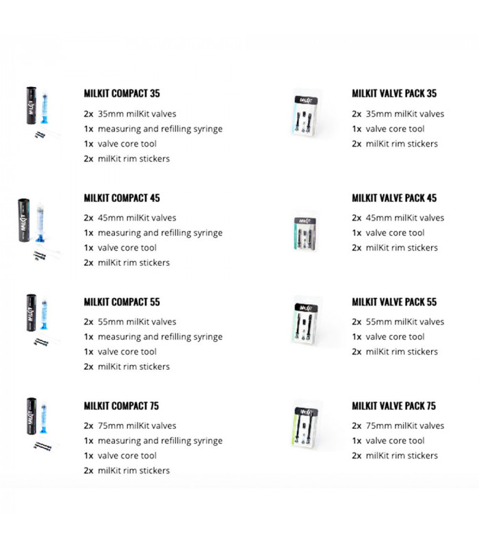 MILKIT COMPACT 45 TUBELESS VALVE SYSTEM