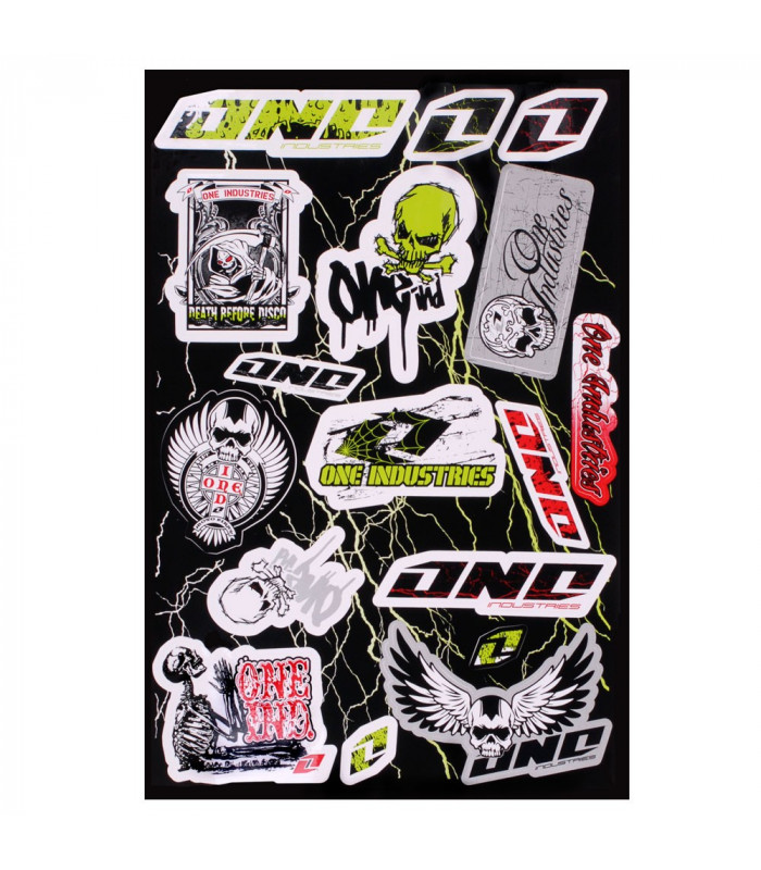 ONE INDUSTRIES SKULL 4 DECALS SHEET