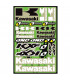 ONE INDUSTRIES KAWASAKI KXF DECALS SHEET