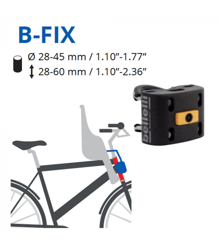 BELLELLI FRECCIA B-FIX CHILD FRONT BIKE SEAT (YELLOW HI-VIZ)