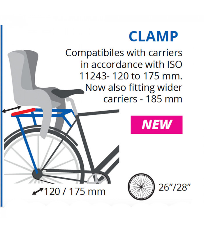 SILLA INFANTIL TRASERA BELLELLI TIGER CLAMP (NARANJA/GRIS)