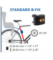 BELLELLI SUMMER STANDARD B-FIX CHILD REAR BIKE SEAT (ORANGE)