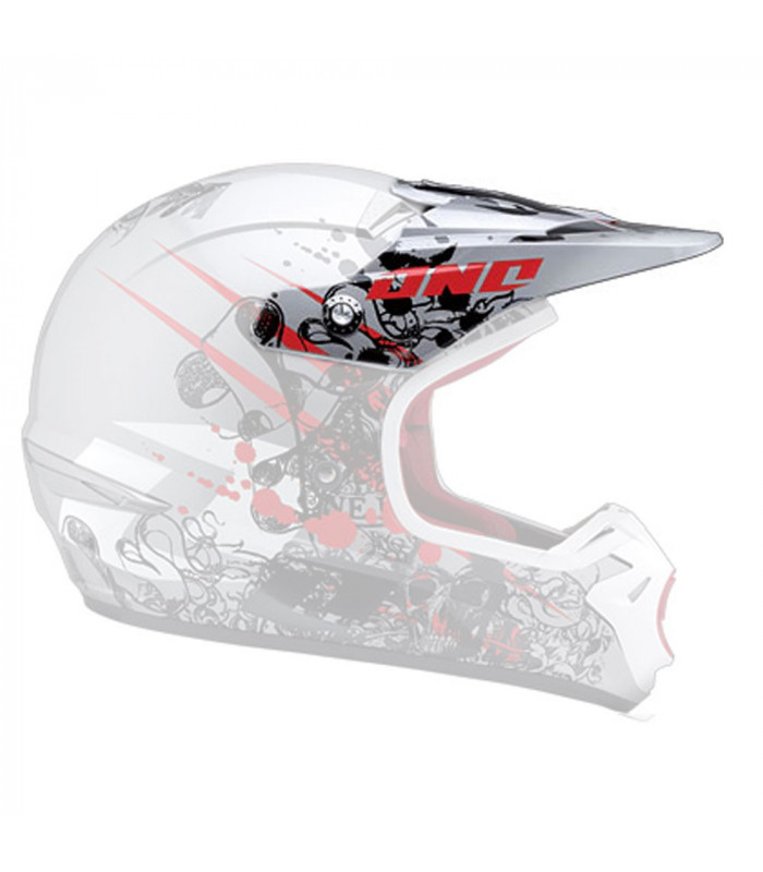 VISERA CASCO ONE INDUSTRIES KOMBAT (MASSACRE-ROJO/PLATA)