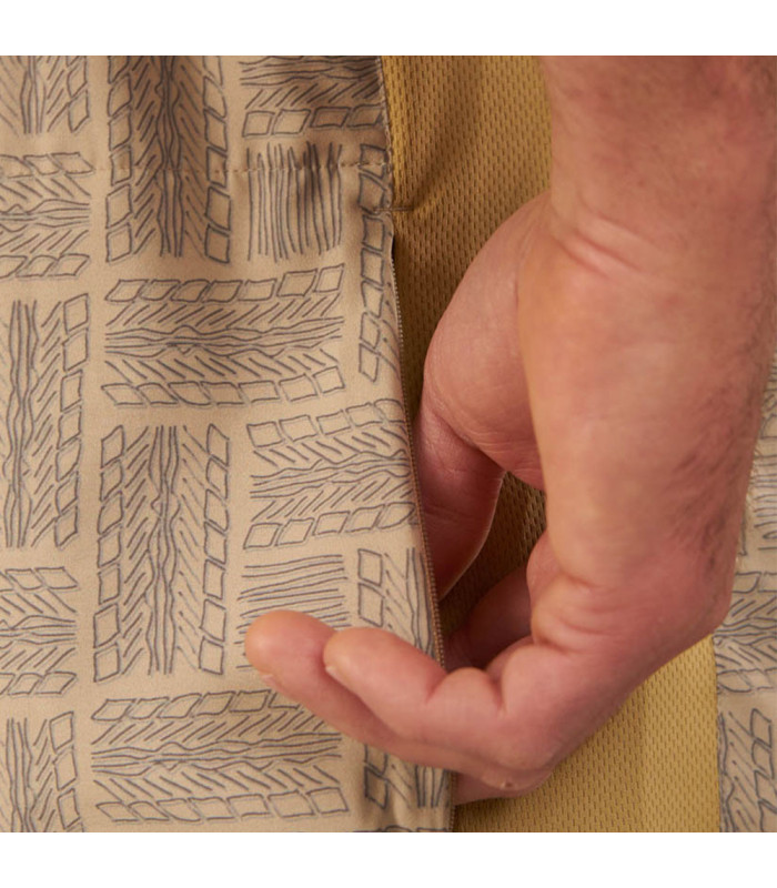 CAMISA CLUB RIDE DETOUR (KHAKI/TREAD PRINT)