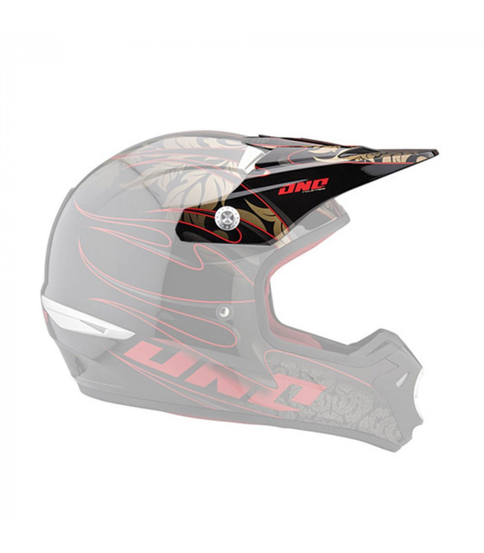 VISERA CASCO ONE INDUSTRIES KOMBAT (FLAMES-NEGRO-ROJO)