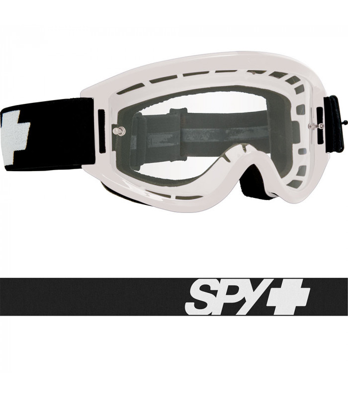 SPY BREAKAWAY WHITE GOGGLES (HD CLEAR LENS)