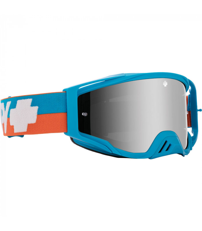 MÁSCARA SPY FOUNDATION PLUS BOLT BLUE (LENTE HD AHUMADA CON ESPEJO PLATA SPECTRA)