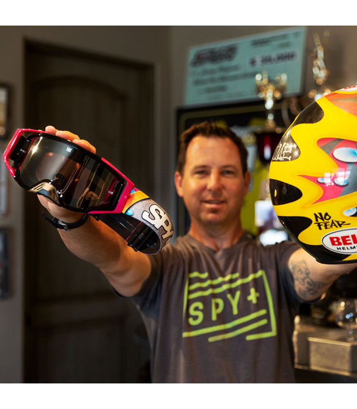 SPY FOUNDATION PLUS JEREMY MCGRATH GOGGLES (BRONZE HD WITH GOLD SPECTRA LENS) | TopFun.com
