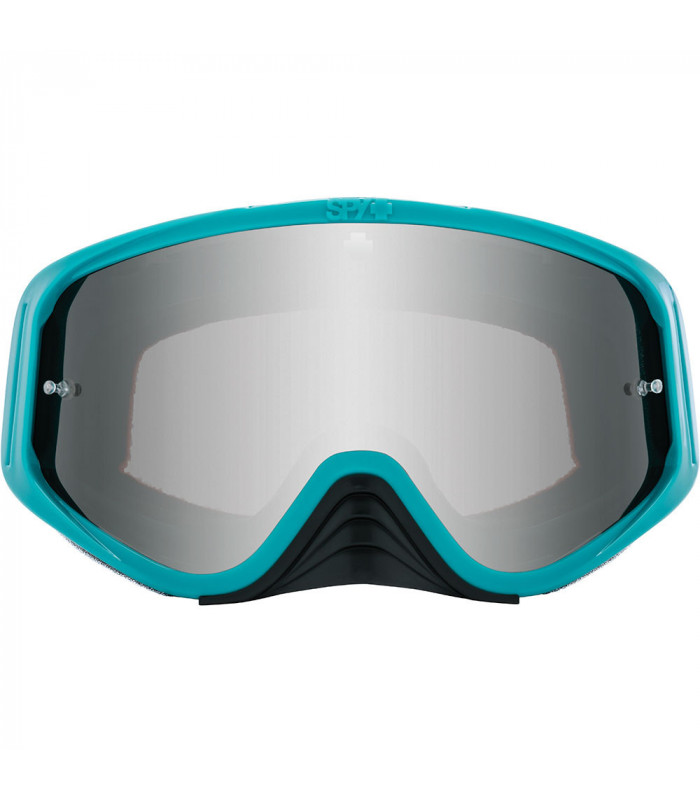 MÁSCARA SPY WOOT RACE CHECKERS TEAL LENTE HD AHUMADA CON ESPEJO PLATA SPECTRA | TopFun.com