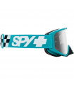 MÁSCARA SPY WOOT RACE CHECKERS TEAL LENTE HD AHUMADA CON ESPEJO PLATA SPECTRA | TopFun.com