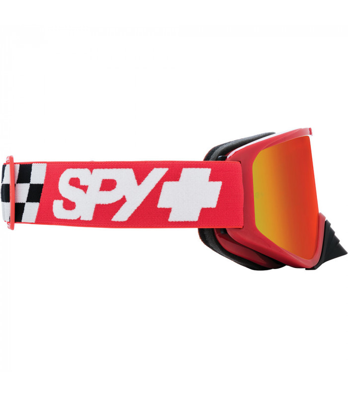 SPY WOOT RACE CHECKERS RED GOGGLES HD SMOKE WITH RED SPECTRA MIRROR LENS | TopFun.com