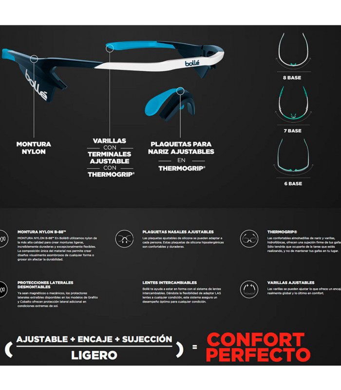 GAFAS BOLLE SHIFTER SHINY WHITE (LENTE BROWN BLUE) | TopFun.com