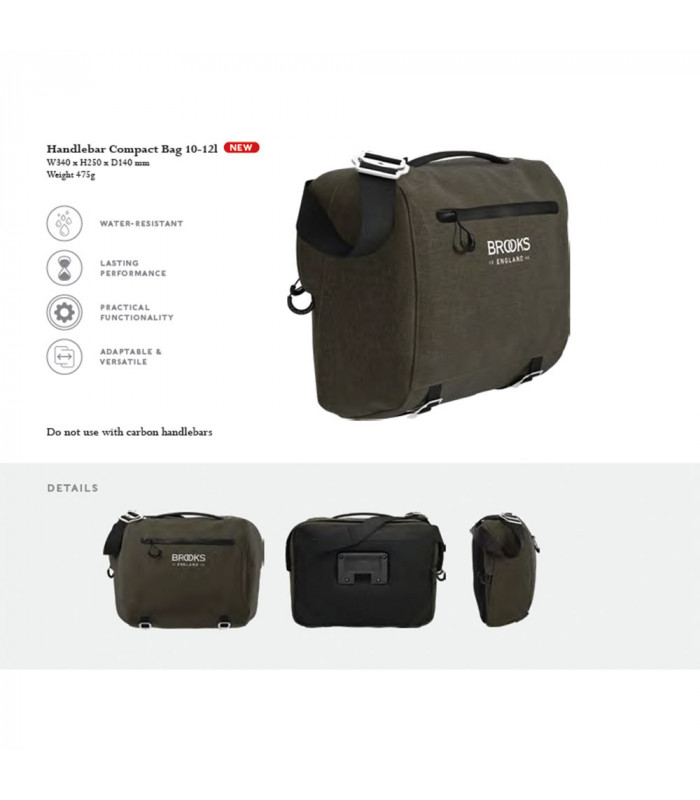 BROOKS SCAPE COMPACT HANDLEBAR BAG (MUD GREEN)