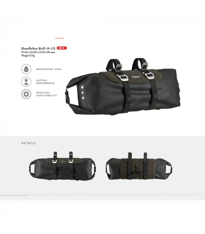 BROOKS SCAPE HANDLEBAR ROLL BAG (MUD GREEN)